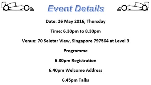 Event details 26 May 2016